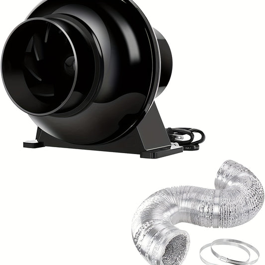 Energy-Efficient & Ultra-Quiet Ventilation 4" Fan with Aluminum Duck