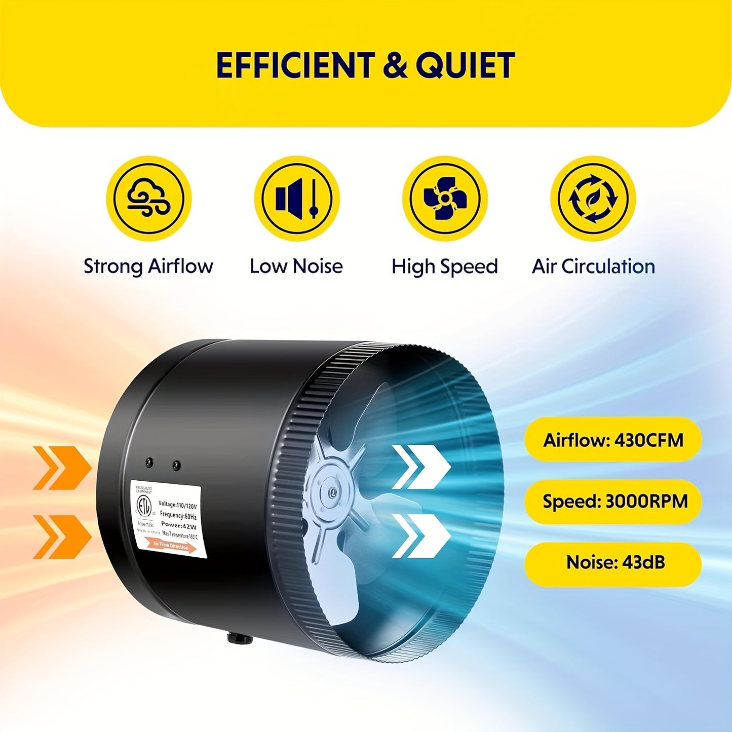 6" or 8" Duct Fan with Controller