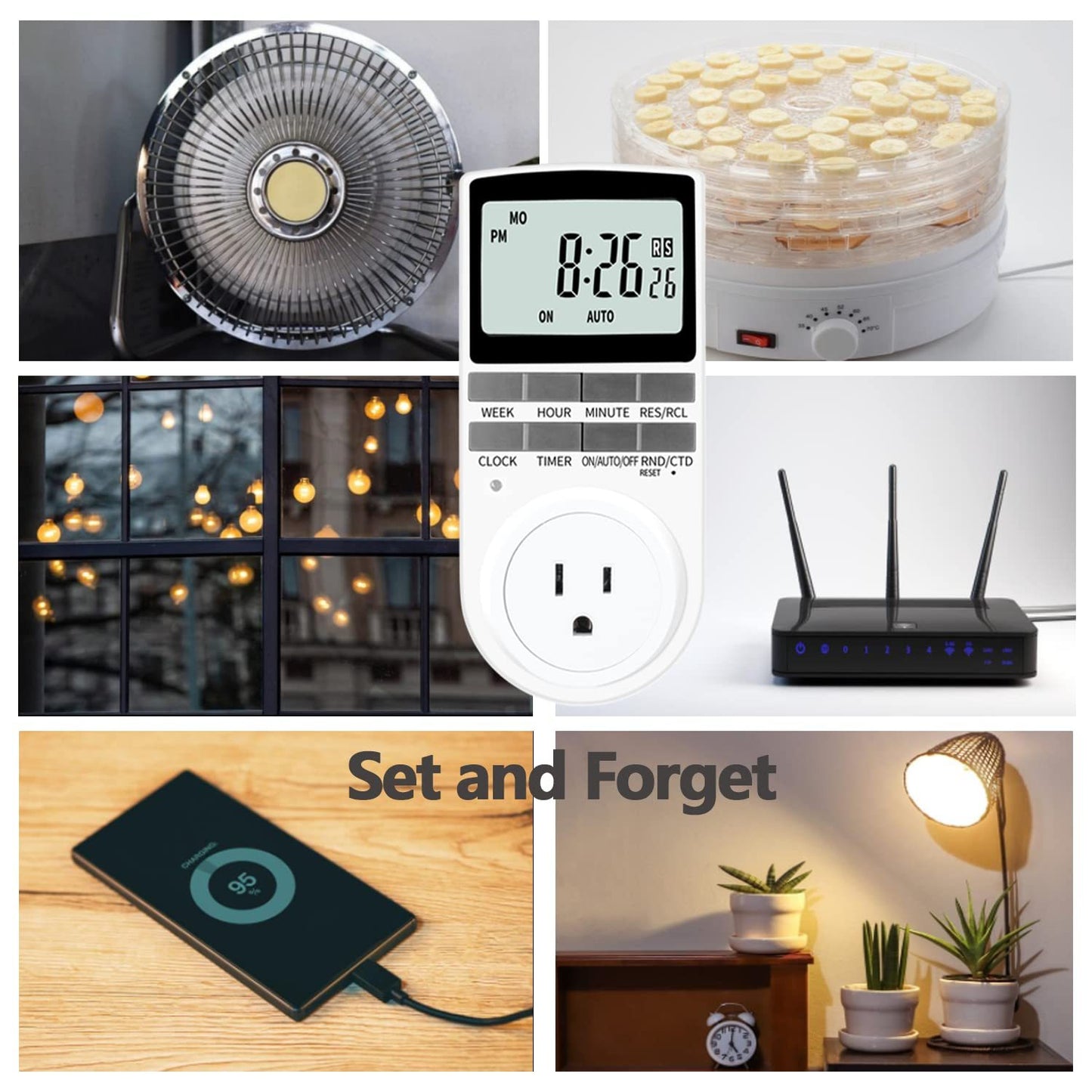 Programmable Digital Timer Socket with LCD – Smart Switch for Cultivating Appliances