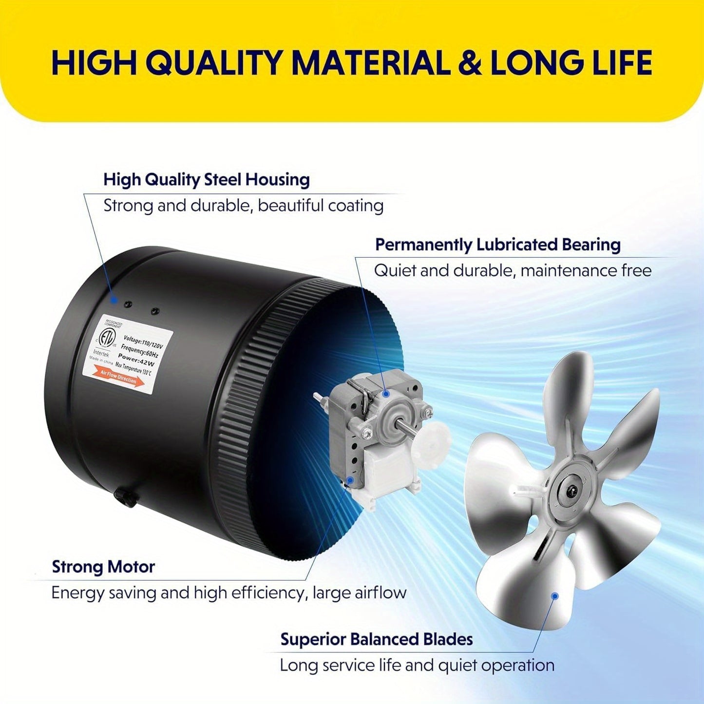 6" or 8" Duct Fan with Controller
