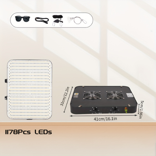 200W Dimmable LED Grow Light – Full Spectrum UV/IR for Cannabis Veg & Bloom