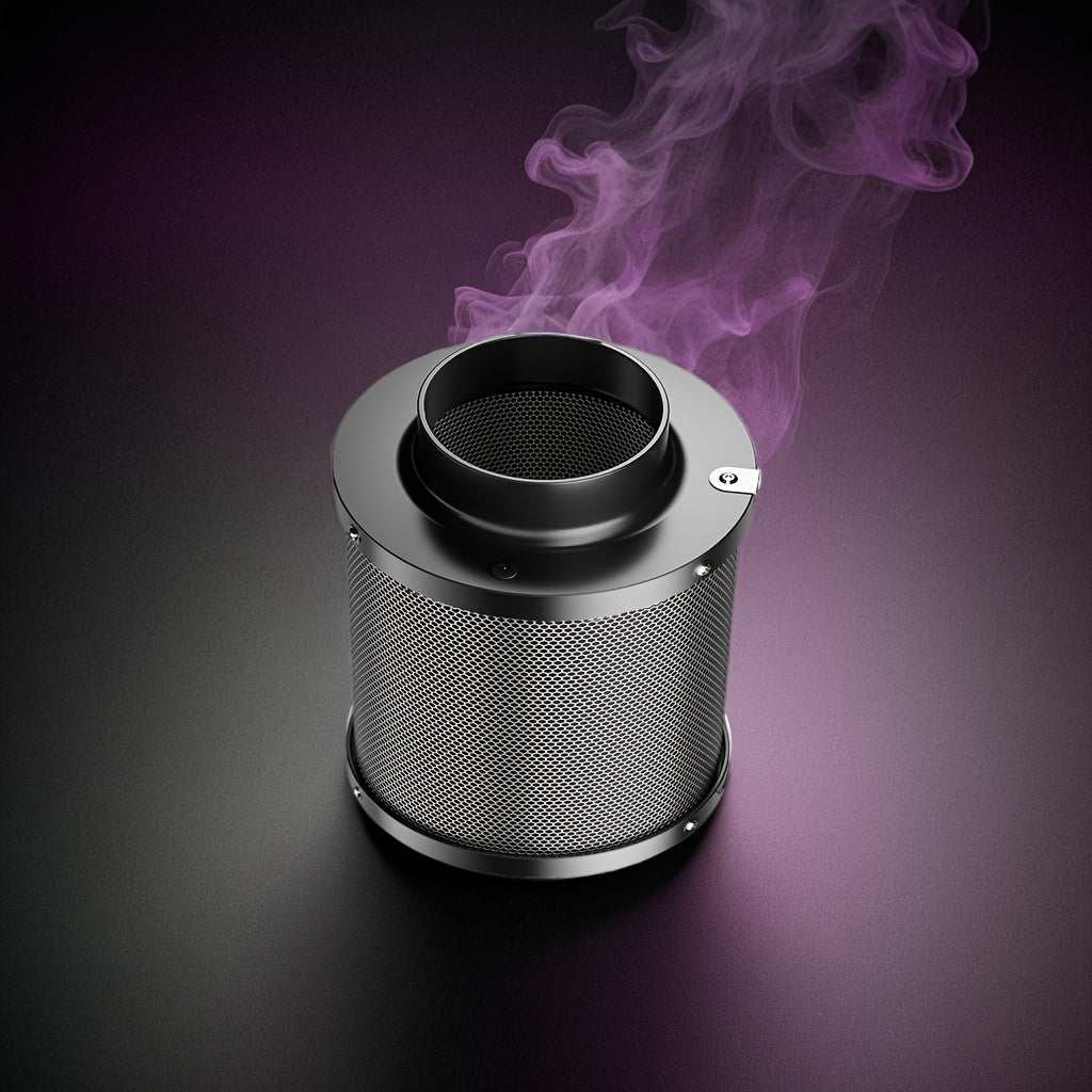Ventilation duct with smoke on a dark background